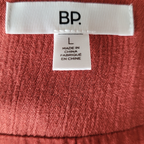 Women's BP. Button Front Prairie Minidress, Burnt Orange Sz Large - Picture 8 of 9